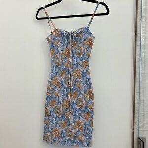 Blue Floral Urban Outfitters Mini Dress